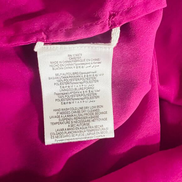 Bcbgmaxazria Pink Ruffle Asymmetrical Hem Dress Size 6 - Picture 4 of 7